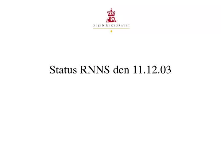 status rnns den 11 12 03