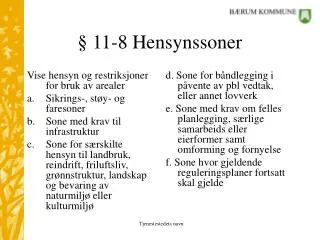 11 8 hensynssoner