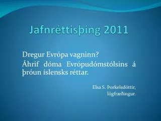jafnr ttis ing 2011