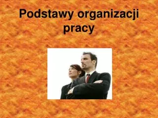 podstawy organizacji pracy