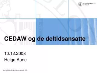 cedaw og de deltidsansatte