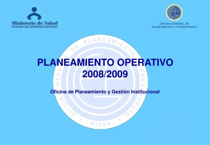 planeamiento operativo 2008 2009