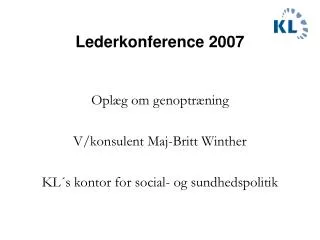 lederkonference 2007