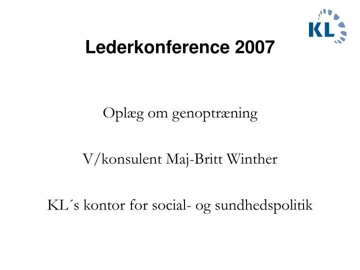 lederkonference 2007
