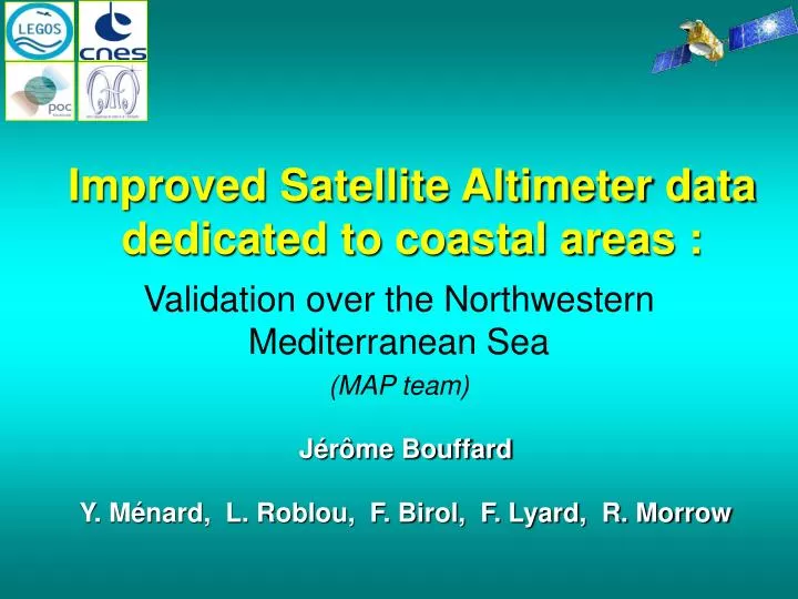 improved satellite altimeter data dedicated to coastal areas