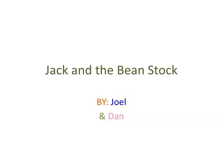 jack and the bean stock