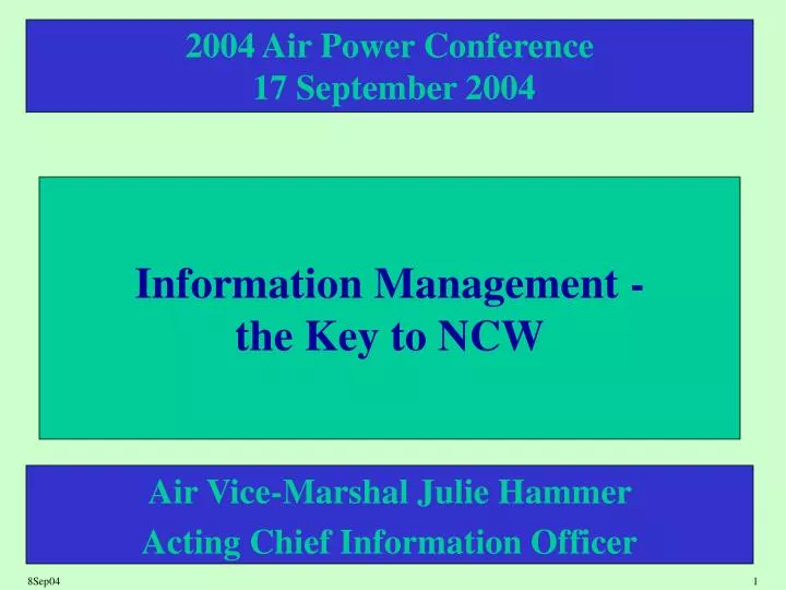 information management the key to ncw