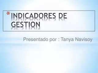 indicadores de gestion