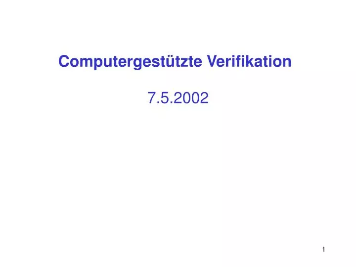 computergest tzte verifikation