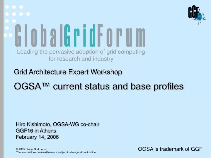 hiro kishimoto ogsa wg co chair ggf16 in athens february 14 2006