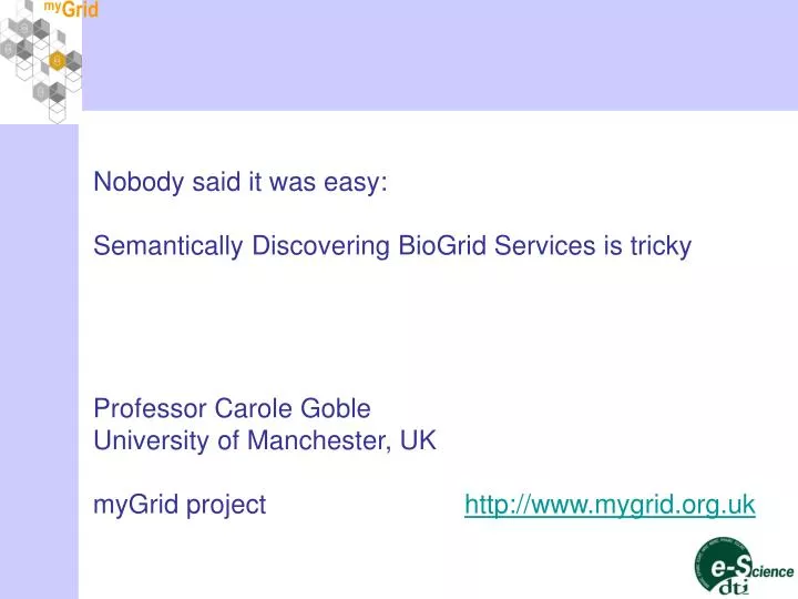 nobody said it was easy semantically discovering biogrid services is tricky