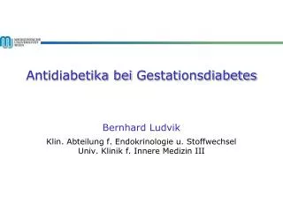 Antidiabetika bei Gestationsdiabetes