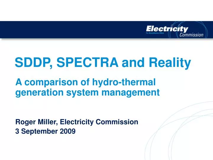 sddp spectra and reality