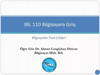 b l 110 bilgisayara giri