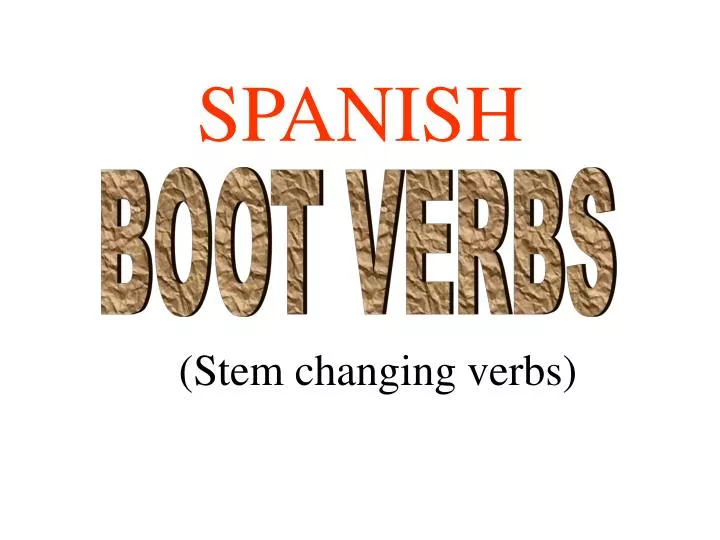 stem changing verbs