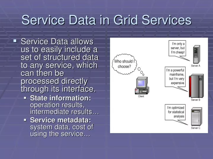 service data in grid services