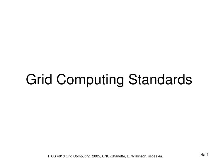 grid computing standards