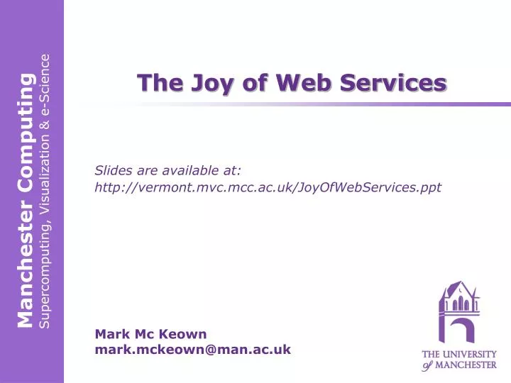 the joy of web services