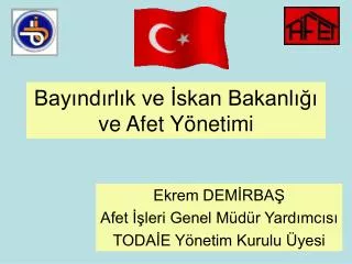 bay nd rl k ve skan bakanl ve afet y netimi