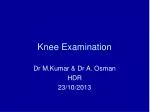 Knee Examination - slide 1