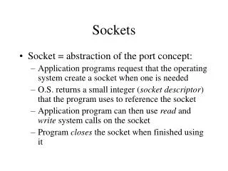 Sockets