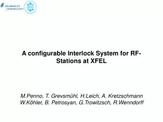 A configurable Interlock System for RF-Stations at XFEL
