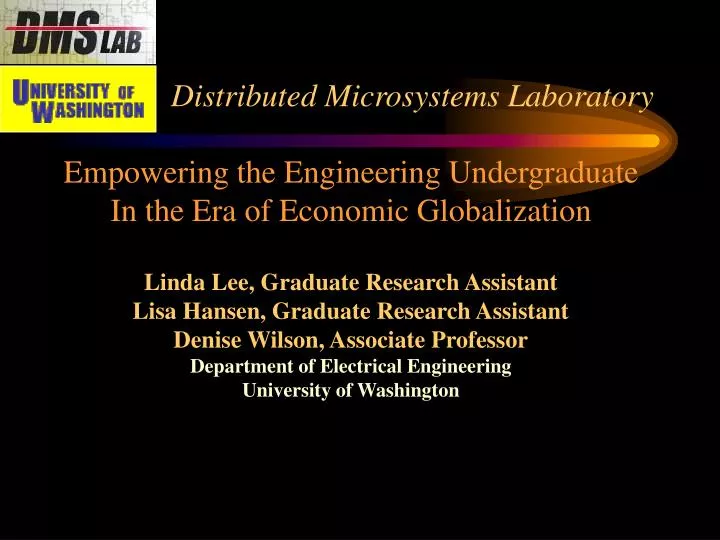 distributed microsystems laboratory