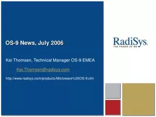 OS-9 News, July 2006