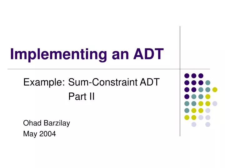 implementing an adt