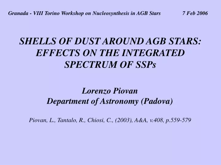 shells of dust around agb stars effects on the integrated spectrum of ssps