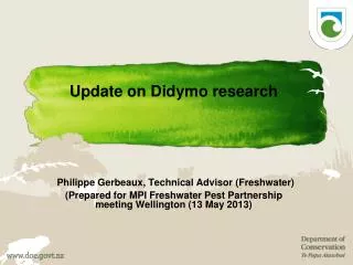 Philippe Gerbeaux, Technical Advisor (Freshwater)