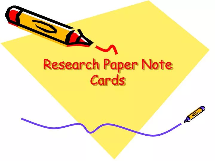 research paper note cards