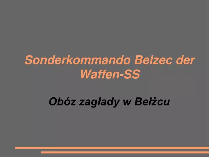 sonderkommando belzec der waffen ss ob z zag ady w be cu