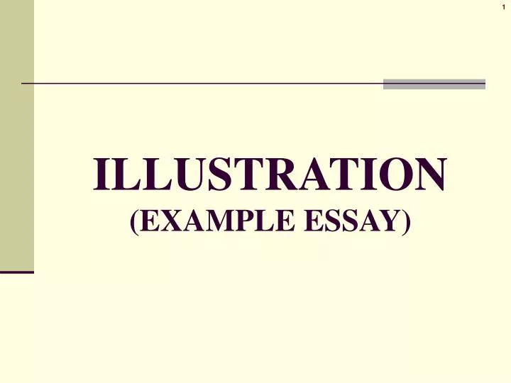 illustration example essay