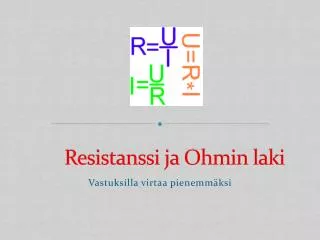 resistanssi ja ohmin laki