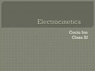 electrocinetica