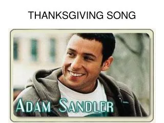 THANKSGIVING SONG