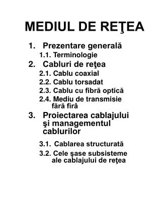 mediul de re ea