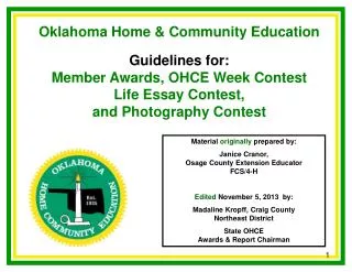 Oklahoma Home &amp; Community Education
