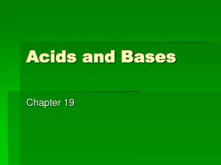 Acids and Bases