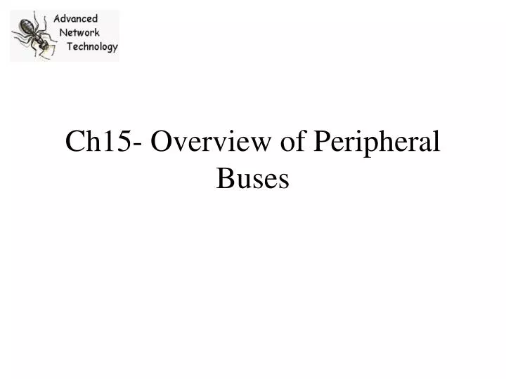 ch15 overview of peripheral buses