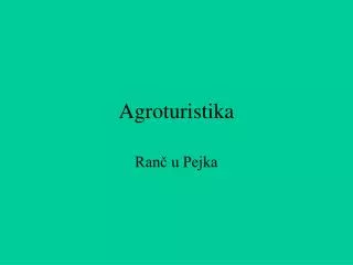 a groturistika