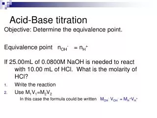 Acid-Base titration