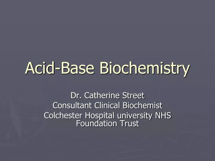 acid base biochemistry