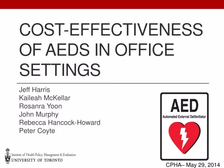 cost effectiveness of aeds in office settings