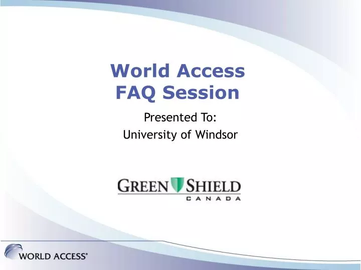 world access faq session