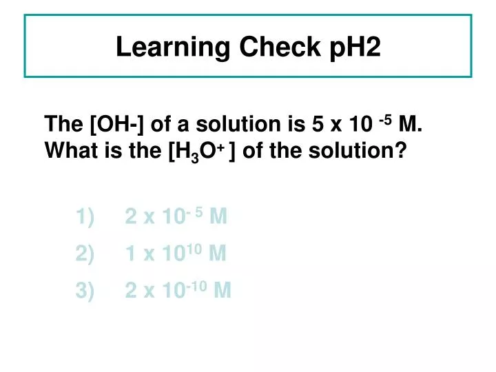 learning check ph2