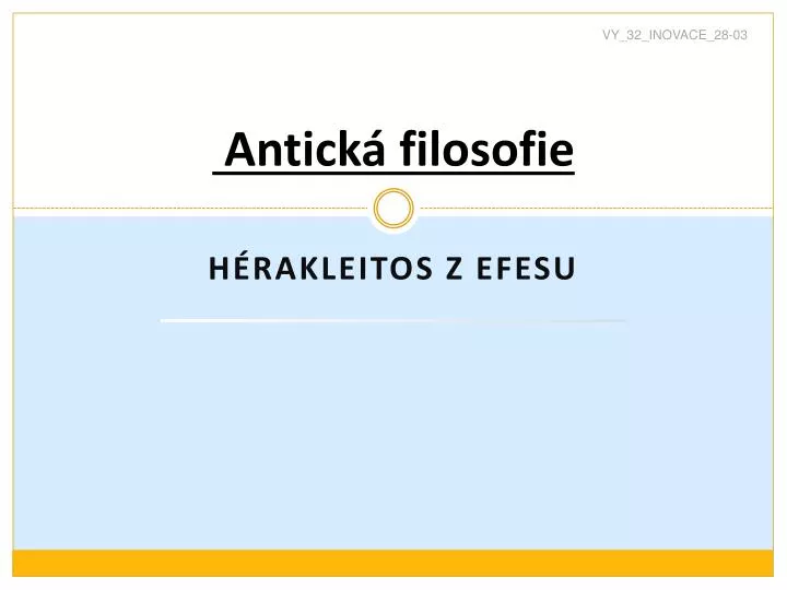 antick filosofie