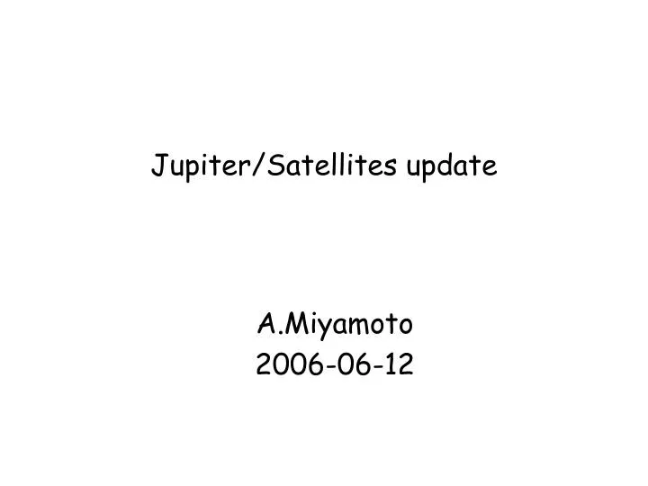 jupiter satellites update