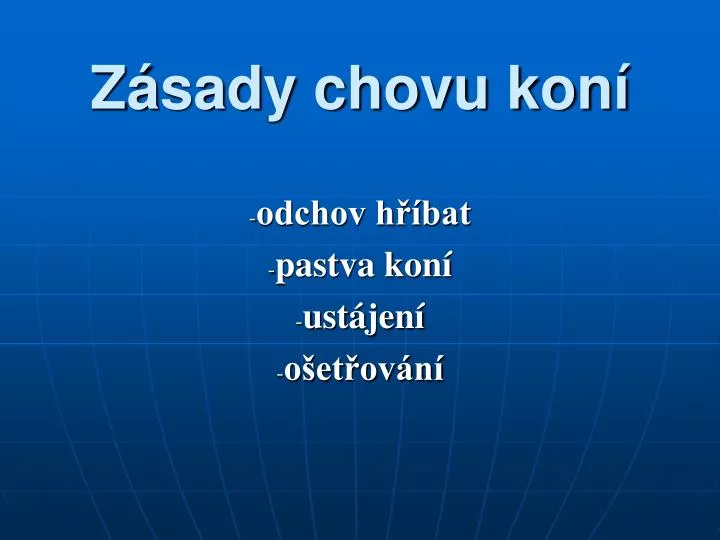 z sady chovu kon